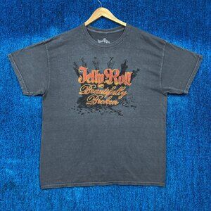 Jelly Roll Beautifully Broken Smashed Crown Country Tee L